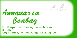 annamaria csabay business card